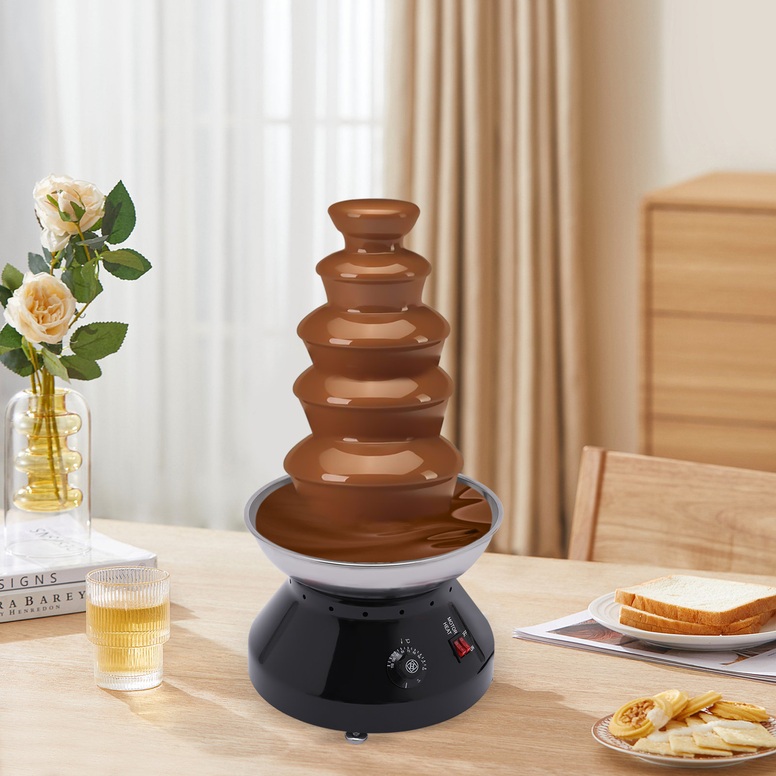 DALELEE 5-Tier Electric 7 lbs Chocolate Fountain | Wayfair